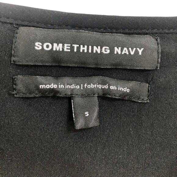 Something Navy Sequin A-line Tie Front Midi Skirt Size Small - Picture 4 of 7